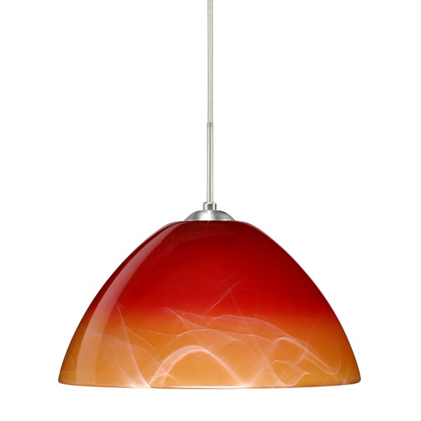 Besa Lighting Tessa Cord Pendant, Solare, Satin Nickel Finish, 1x75W Incandescent 1JT-4201SL-SN - main